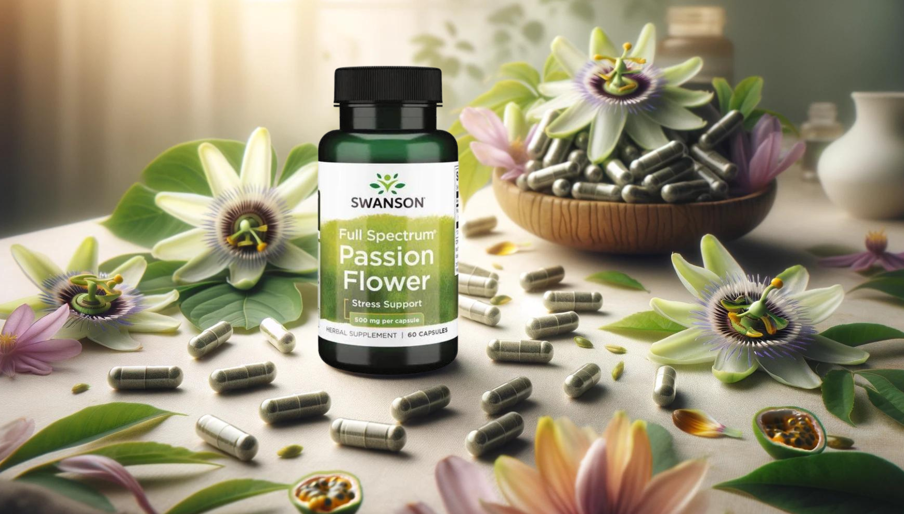 Discover the Calming Power of Swanson Full Spectrum Passion Flower Capsules