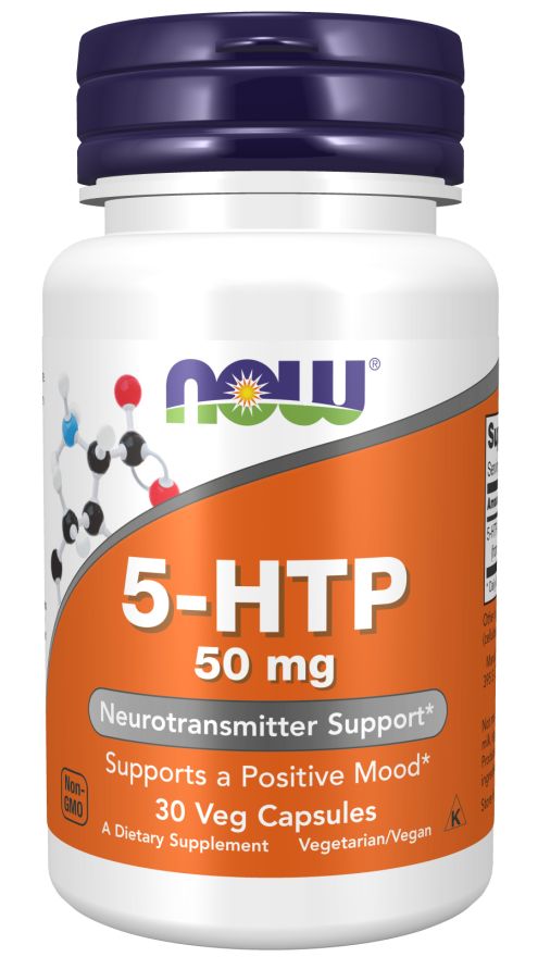 NOW Foods 5-HTP, 50 mg – 30 Kapseln