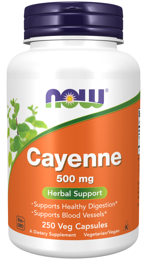 NOW Foods Cayenne, 500 mg – 250 Kapseln