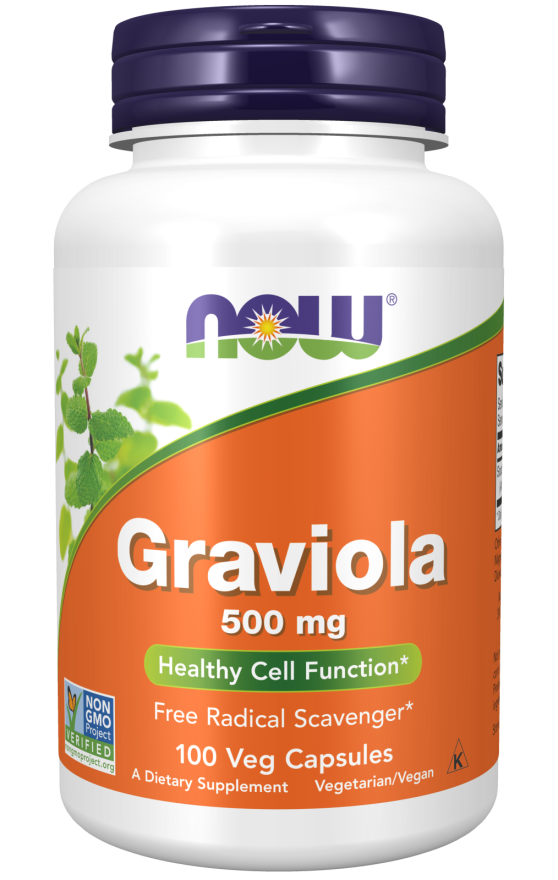 NOW Foods Graviola, 500mg - 100 vcaps | High-Quality Health and Wellbeing | MySupplementShop.co.uk