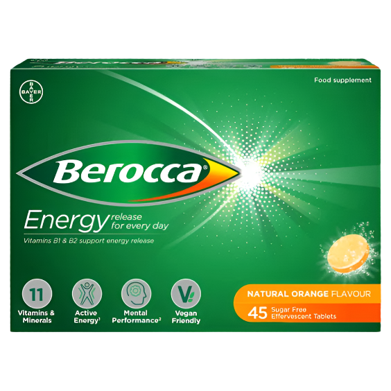 Berocca Effervescent 45 Tablets Orange Flavour - Multivitamins at MySupplementShop by Berocca