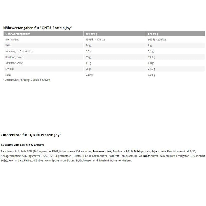 QNT Protein Joy Bar 36% 12x60g - Protein Bars at MySupplementShop by QNT