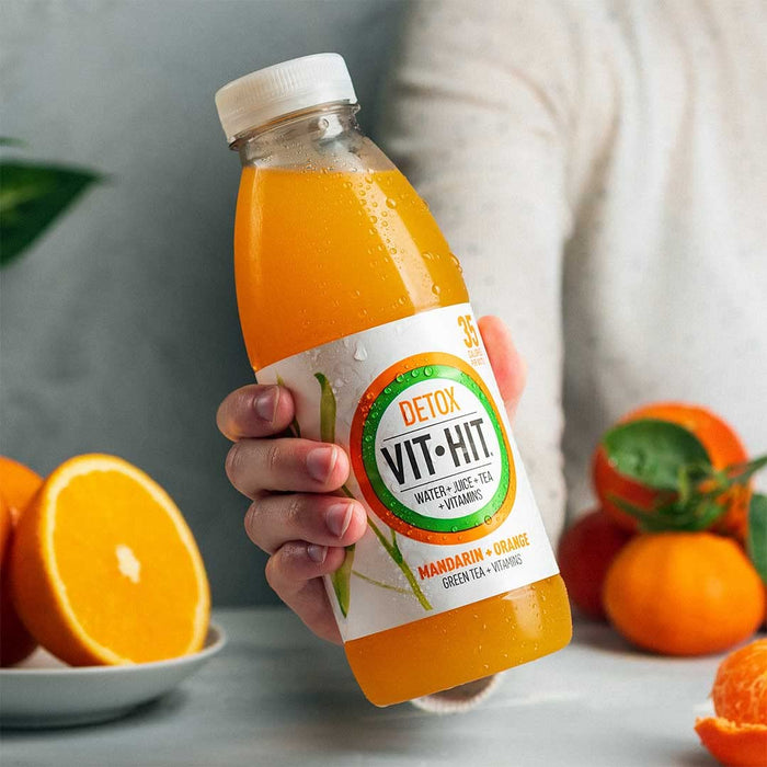 VITHIT Detox 12x500ml Mandarin & Orange - Drinks at MySupplementShop by Vit Hit