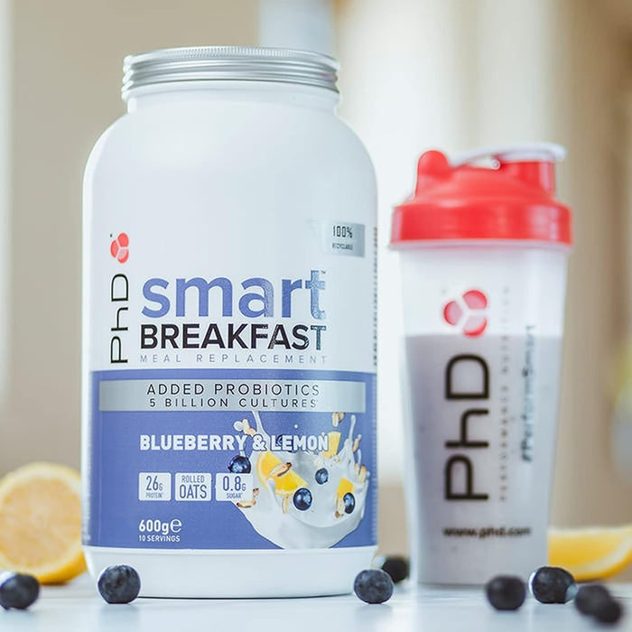 PhD Smart Breakfast 600g | Breakfast Shake, with High Protein, Essential Vitamins & Minerals, Probiotics & Digestive Enzymes