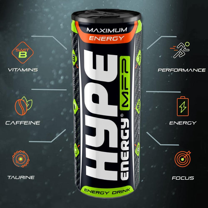 HYPE MFP Maxi Power 24x250ml Energy Drink | Premium Energy Drinks at MYSUPPLEMENTSHOP.co.uk