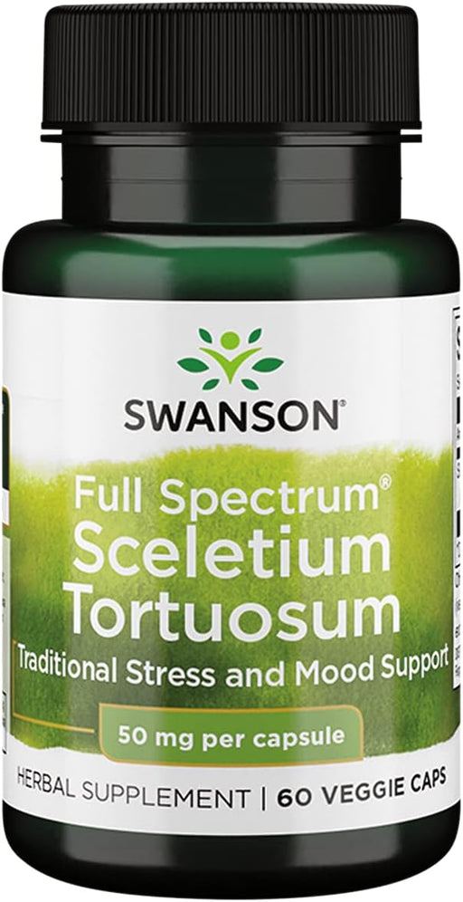 Swanson Full Spectrum Sceletium Tortuosum, 50mg - 60 vcaps | High-Quality Health and Wellbeing | MySupplementShop.co.uk