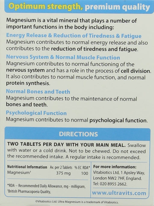 Vitabiotics Ultra Magnesium Tablets