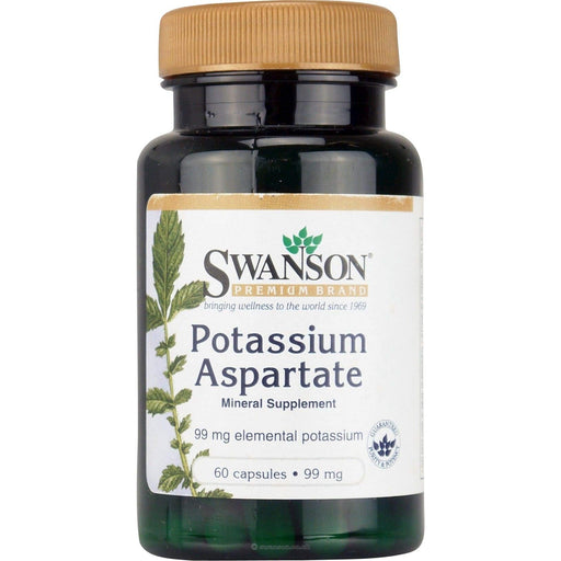 Swanson Potassium Aspartate, 99mg - 60 caps | High-Quality Potassium | MySupplementShop.co.uk