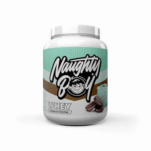 Naughty Boy Whey, Mint Cookies & Cream, 2010g: Flavored protein for enhanced muscle recovery. | Premium Protein Supplement Powder at MYSUPPLEMENTSHOP