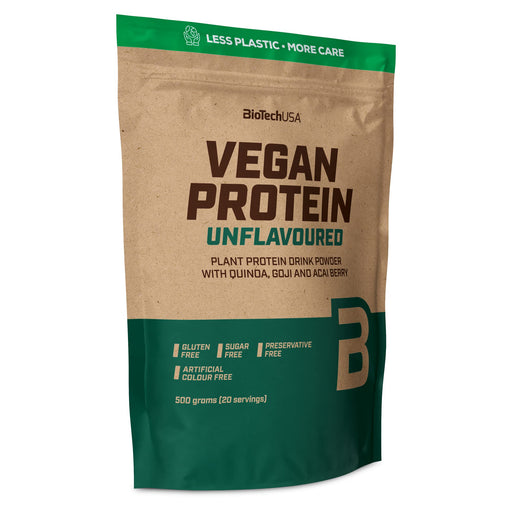 BioTechUSA Vegan Protein, Unflavoured - 500g | High-Quality Protein Blends | MySupplementShop.co.uk