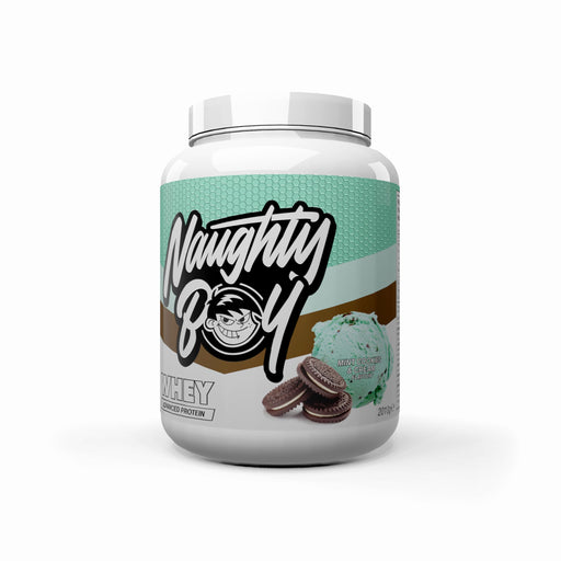 Naughty Boy Whey, Mint Cookies & Cream, 2010g: Flavored protein for enhanced muscle recovery. | Premium Protein Supplement Powder at MYSUPPLEMENTSHOP