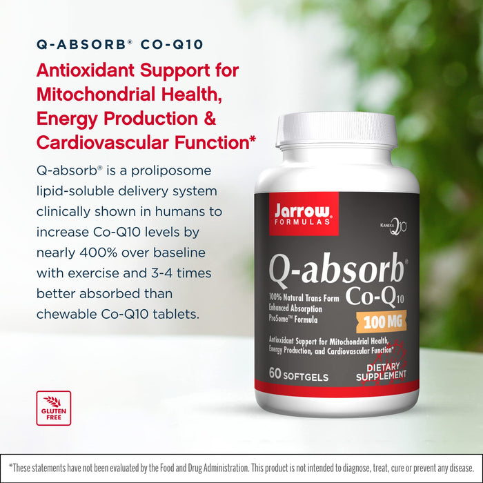 Jarrow Formulas Q-absorb, 100mg - 60 softgels | High-Quality Fish Oils | MySupplementShop.co.uk