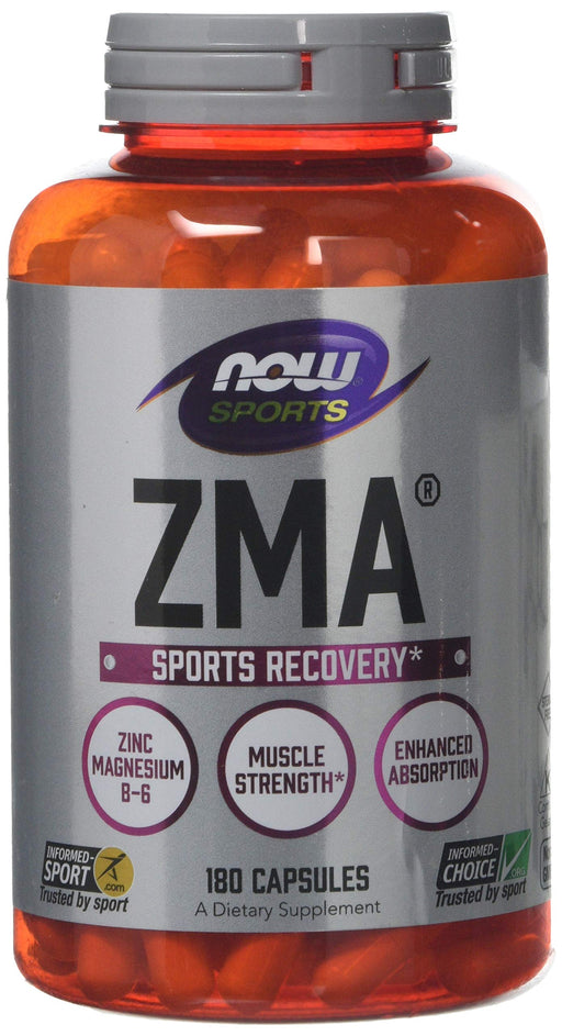 NOW Foods ZMA - Sports Recovery - 180 caps - Natural Testosterone Support at MySupplementShop by NOW Foods