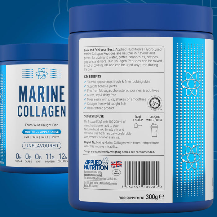 Applied Nutrition Marine Collagen, Unflavoured - 300g - Collagen at MySupplementShop by Applied Nutrition