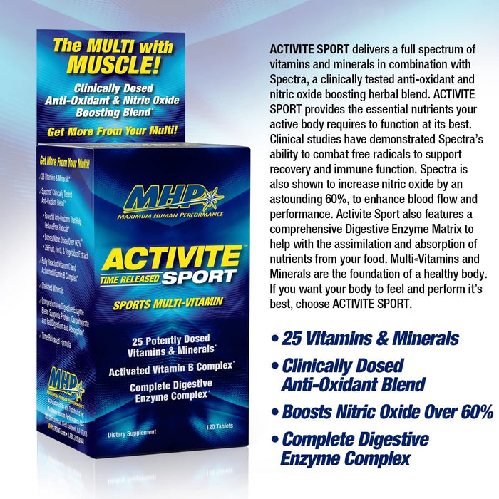 MHP Activite Sport - 120 tablets | High-Quality Vitamins & Minerals | MySupplementShop.co.uk