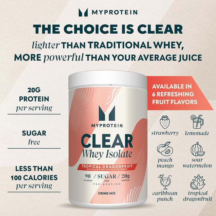 MyProtein Clear Whey Isolate 500g 20 Servings