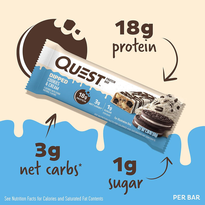 Quest Nutrition Bar 12x60g Cookies &amp; Cream