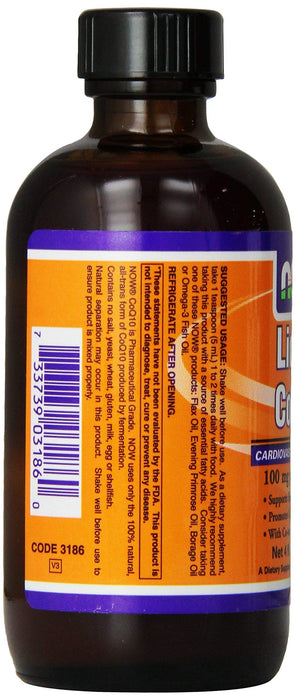 NOW Foods CoQ10 Liquid - 118 ml. | High-Quality Vitamins, Minerals & Supplements | MySupplementShop.co.uk