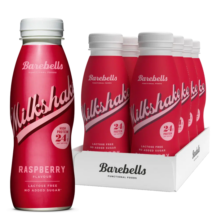 Barebells Milkshake Protéiné 8 Bouteilles de 330 ml Shake Hyperprotéiné Sans Sucre Ajouté Sans Lactose 24g de Protéines