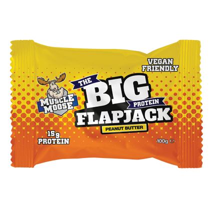 Muscle Moose Big Protein Flapjack 12x100g - Peanut Butter - Sports Nutrition at MySupplementShop by Muscle Moose