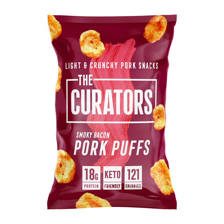 The Curators Pork Puffs 20x25g Smoky Bacon - Supplements at MySupplementShop by The Curators