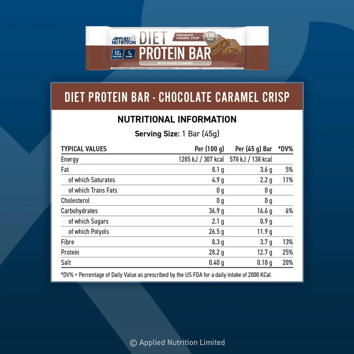 Applied Nutrition Diet Protein Bar 12x45g