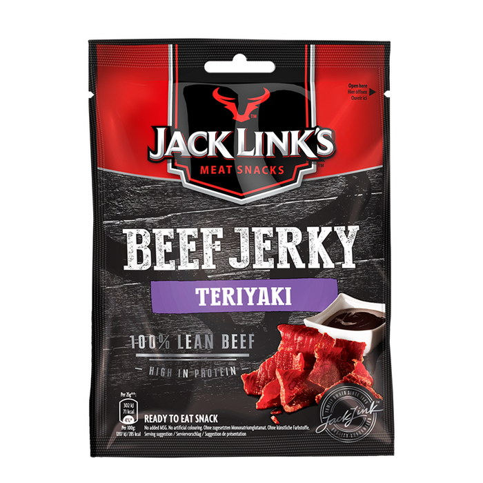 Jack Links Beef Jerky 12x25g Teriyaki - Sports Supplements at MySupplementShop by Jack Links