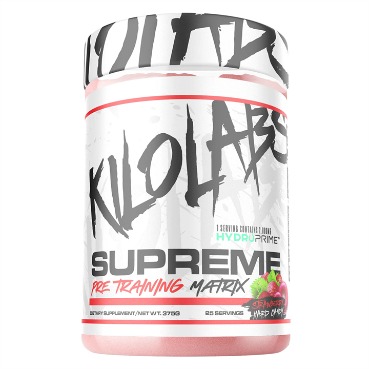 Kilo Labs Supreme Pre-Workout 367g Strawberry Hard Candy | Premium Sports Supplements at MySupplementShop.co.uk