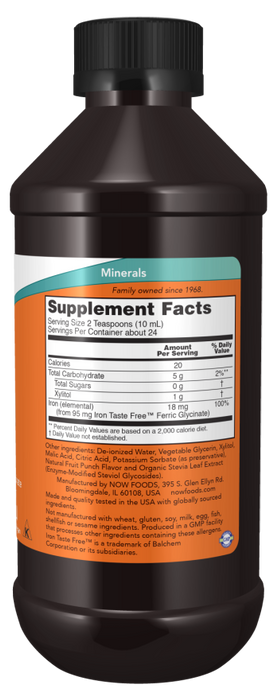 NOW Foods Liquid Iron - 237ml - Vitamins & Minerals at MySupplementShop by NOW Foods