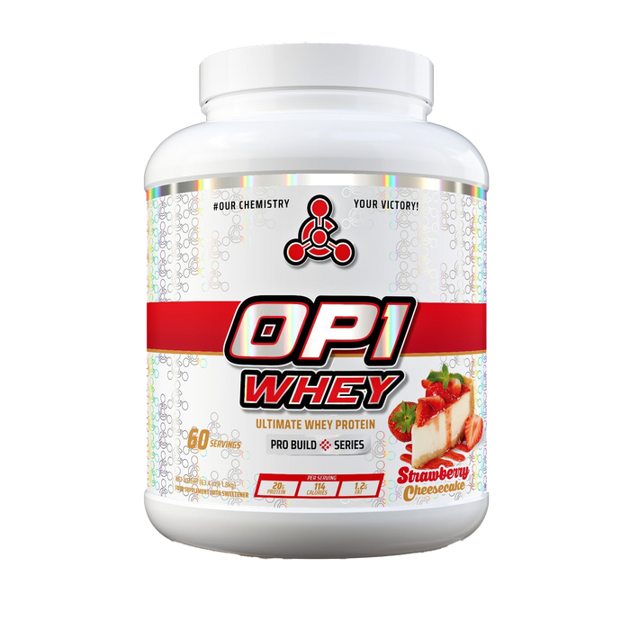 Chemical Warfare OP1 Whey Protein 1.8kg Strawberry Cheesecake