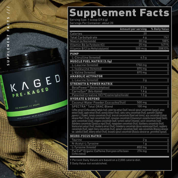 Kaged Muscle Pre-Kaged, das originale, vollgepackte Pre-Workout