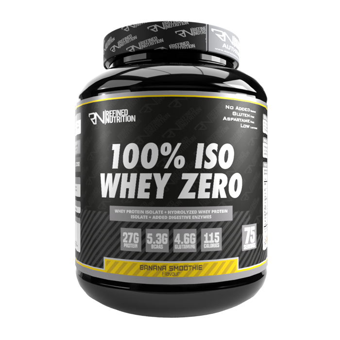 Refined Nutrition 100% Iso Whey Zero 2.27kg Banana Milkshake | Top Rated Sports & Nutrition at MySupplementShop.co.uk
