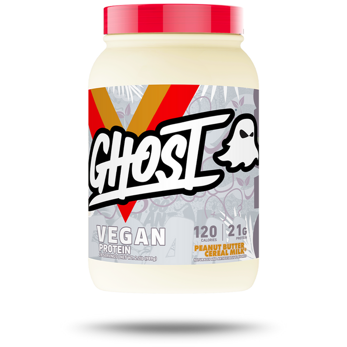 Ghost Vegan Protein 28 Servings Plant-Based Pea & Organic Pumpkin Protein - Peanut Cereal Milk - Vegan Protein at MySupplementShop by Ghost