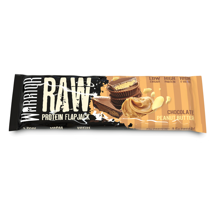 Warrior Raw Protein Flapjack 12x75g Chocolate Peanut Butter | Premium Bars at MySupplementShop.co.uk