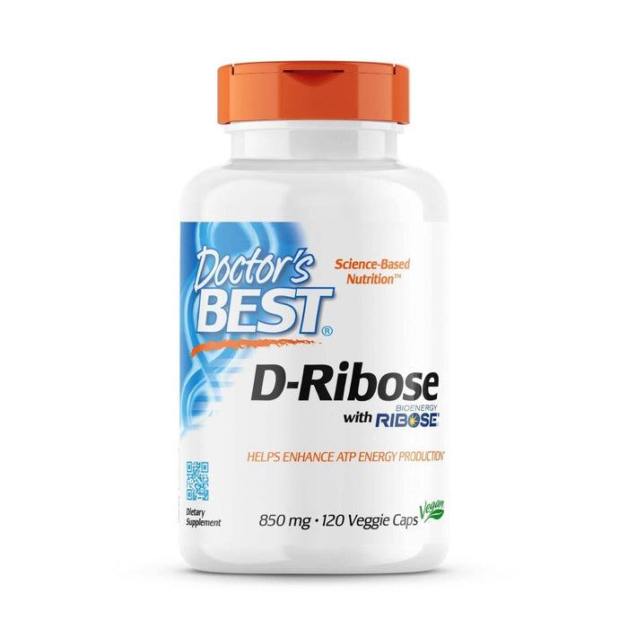 Doctor's Best D-Ribose with BioEnergy Ribose 850 mg 120 Veggie Capsules - Health and Wellbeing at MySupplementShop by Doctor's Best