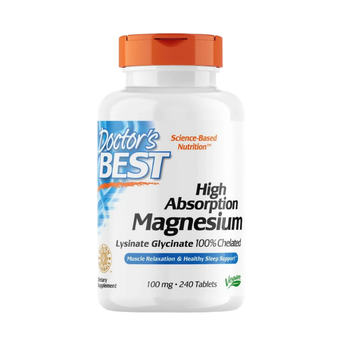 Doctor's Best High Absorption Magnesium 100 mg 240 Tablets