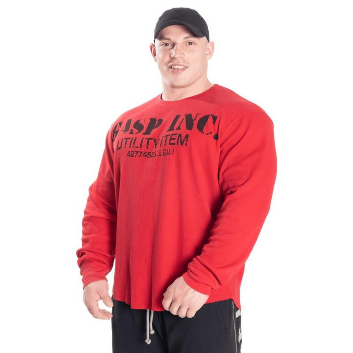 GASP Thermal Gym Sweater - Chilli Red