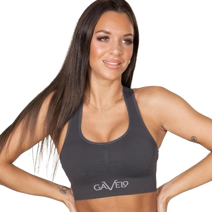 Gavelo Seamless Booster Sports Bra - Gun Metal