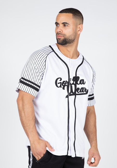 Gorilla Wear 82 Baseball Jersey White - Large - Jersey at MySupplementShop by Gorilla Wear