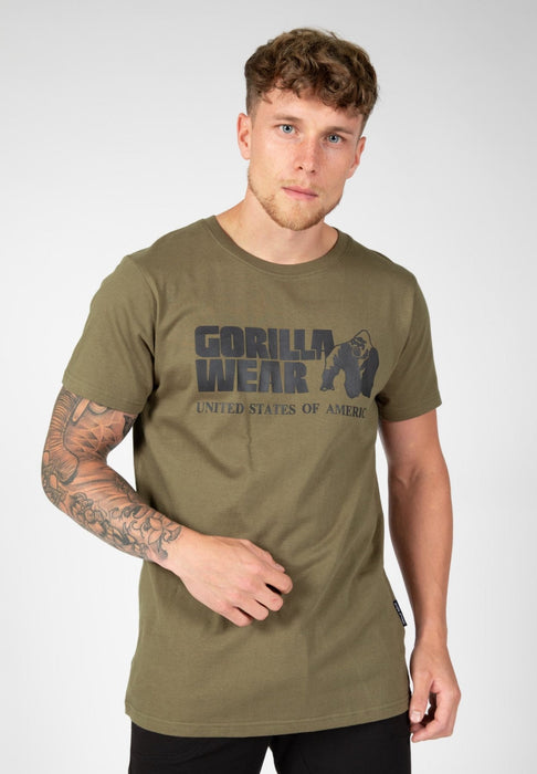 Gorilla Wear Classic T-Shirt Army Green - Small - T-Shirt at MySupplementShop by Gorilla Wear