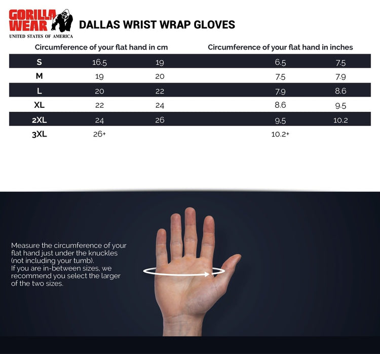 Gorilla Wear Dallas Wrist Wrap Gloves - Black