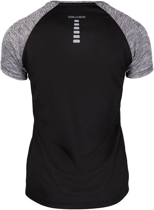 Gorilla Wear Monetta Performance T-Shirt - Grey Melange/Black