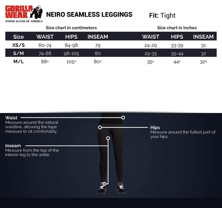 Gorilla Wear Neiro Seamless Leggings - Black