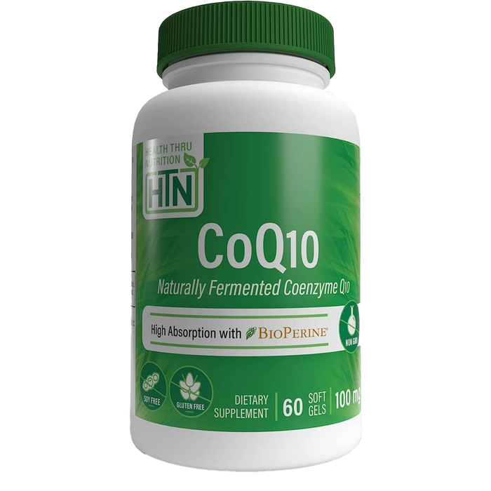 Health Thru Nutrition CoQ10 with BioPerine 100mg 60 Softgels