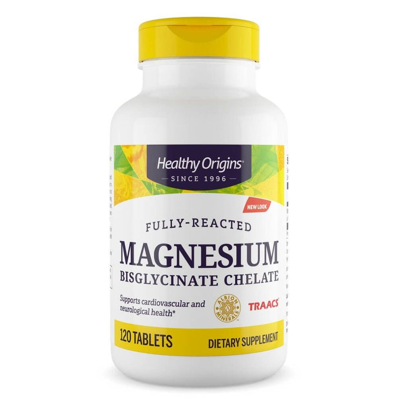 Healthy Origins Magnesium Bisglycinate Chelate 120 Tablets | Premium Supplements at MYSUPPLEMENTSHOP