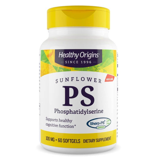 Healthy Origins Sunflower PS Phosphatidylserine 100mg 60 Softgels | Premium Supplements at MYSUPPLEMENTSHOP