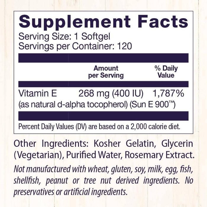 Healthy Origins Sunflower Vitamin E, 400iu 120 Softgels | Premium Supplements at MYSUPPLEMENTSHOP