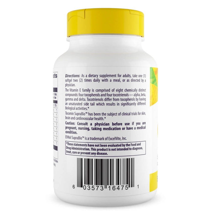 Healthy Origins Tocomin SupraBio Tocotrienols 50 mg 60 Softgels | Premium Supplements at MYSUPPLEMENTSHOP