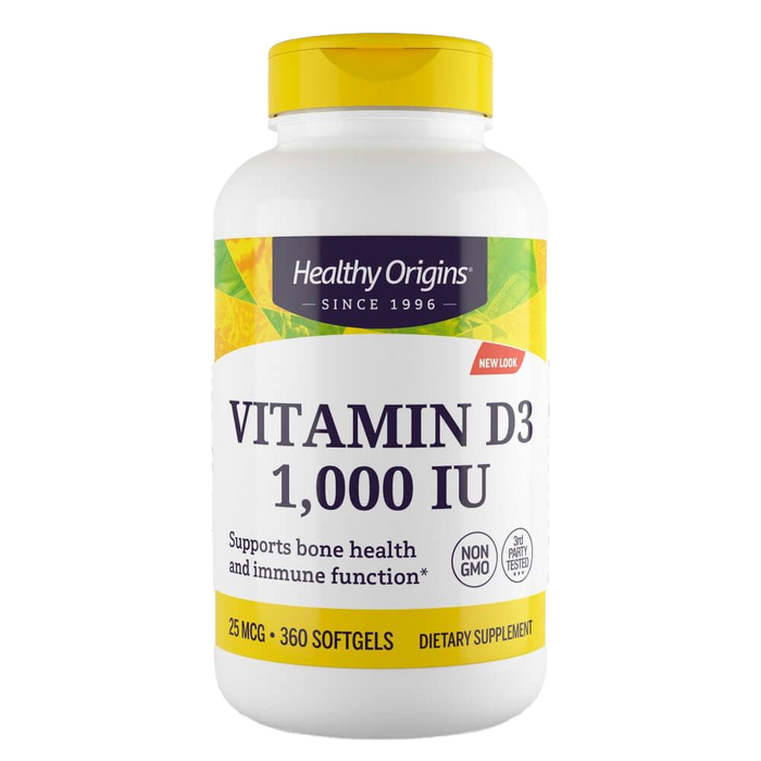 Healthy Origins Vitamin D3 1,000iu 360 Softgels