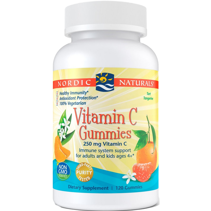 Nordic Naturals Vitamin C Gummies, 250 mg Mandarine – 120 Gummis